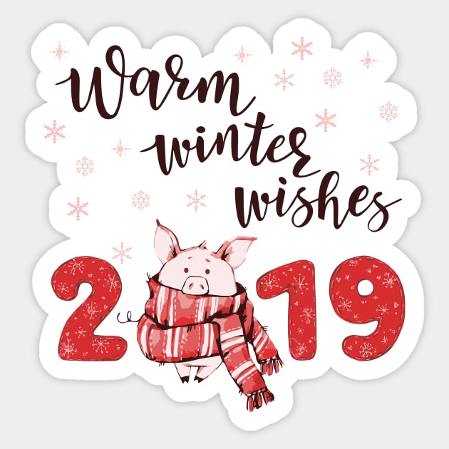 Warm Winter Wishes 2019 Sticker by AmazingArtMandi